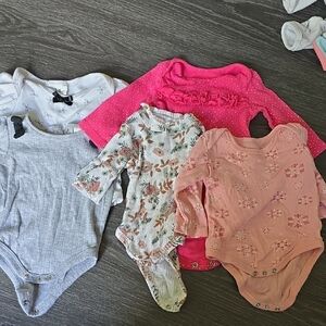 Floral and Pink Kids One Piece Set